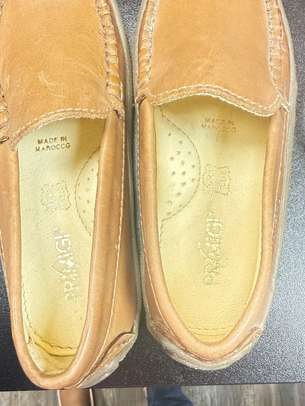 Primigi Tan Leather Slip-On Loafers for Men